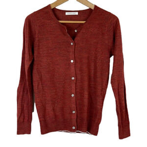 Lowrys Farm maroon wool blend cardigan